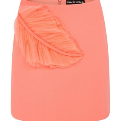 David Koma Pleated Leaf Mini Skirt - Image 1
