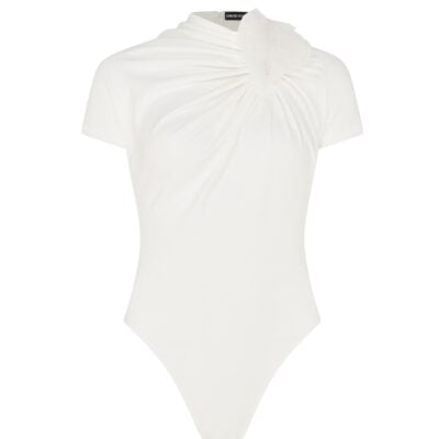David Koma Pleated Leaf Bodysuit - Image 1