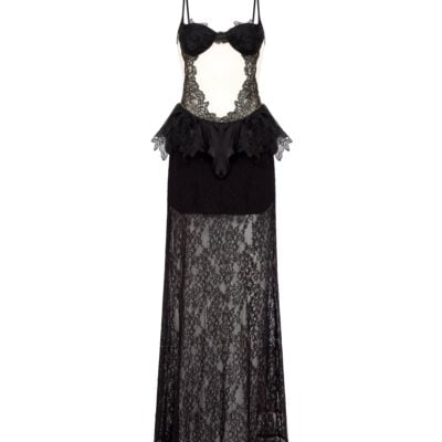 David Koma Peplum Lace Gown - Image 1