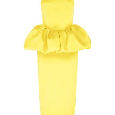 David Koma Peplum Detail Corseted Midi Dress - Image 1