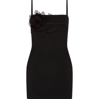 David Koma Lace Rose Strappy Mini Dress - Image 1