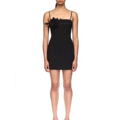 David Koma Lace Rose Strappy Mini Dress - Image 2
