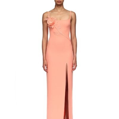 David Koma Lace Rose Embroidered Gown - Image 2