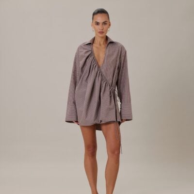 Elce Sidney Wrap Shirt Dress - Image 1