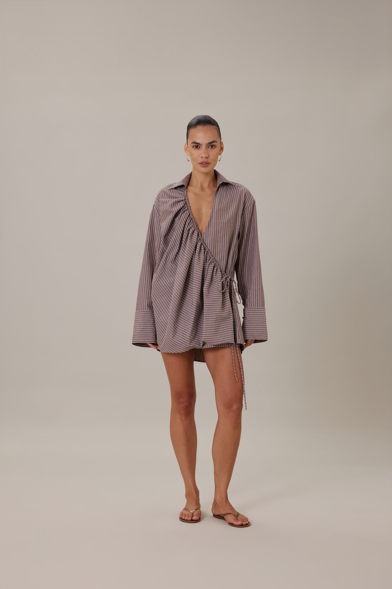 Elce Sidney Wrap Shirt Dress - Image 1