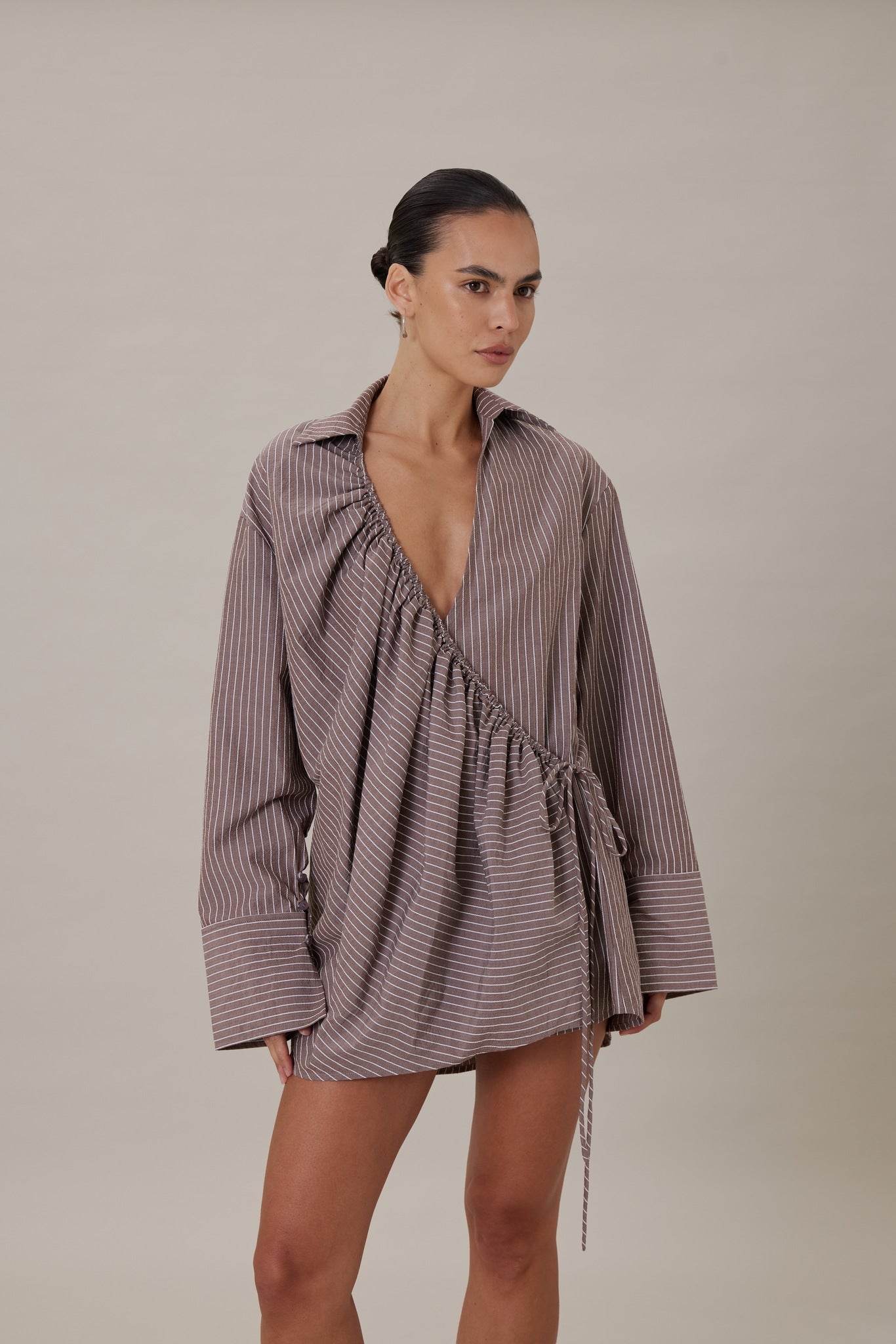 MNELC170826012032012_3 Elce Sidney Wrap Shirt Dress - Image 3