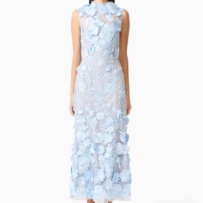 Elliatt Selene Cocktail Midi Dress Blue - Image 1