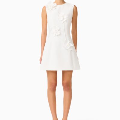 Elliatt Reina Applique Mini Dress Dress White - Image 1