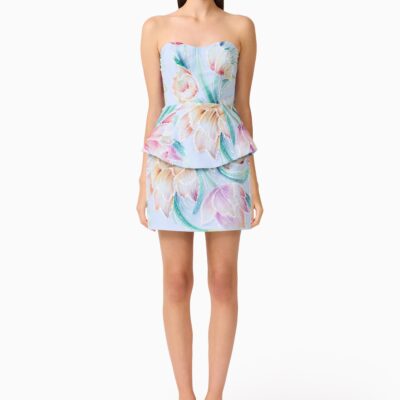 Elliatt Priselle Peplum Top & Mini Skirt Set - Image 1