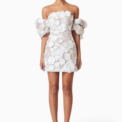 Elliatt Perry Floral Embellished Mini Dress - Image 1