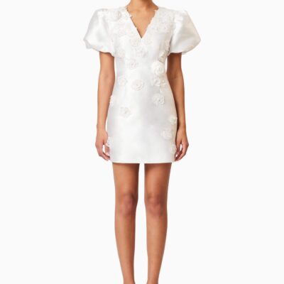 Elliatt Oleander Mini Puff Sleeve Dress - Image 1