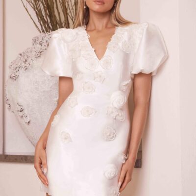 Elliatt Oleander Mini Puff Sleeve Dress - Image 2