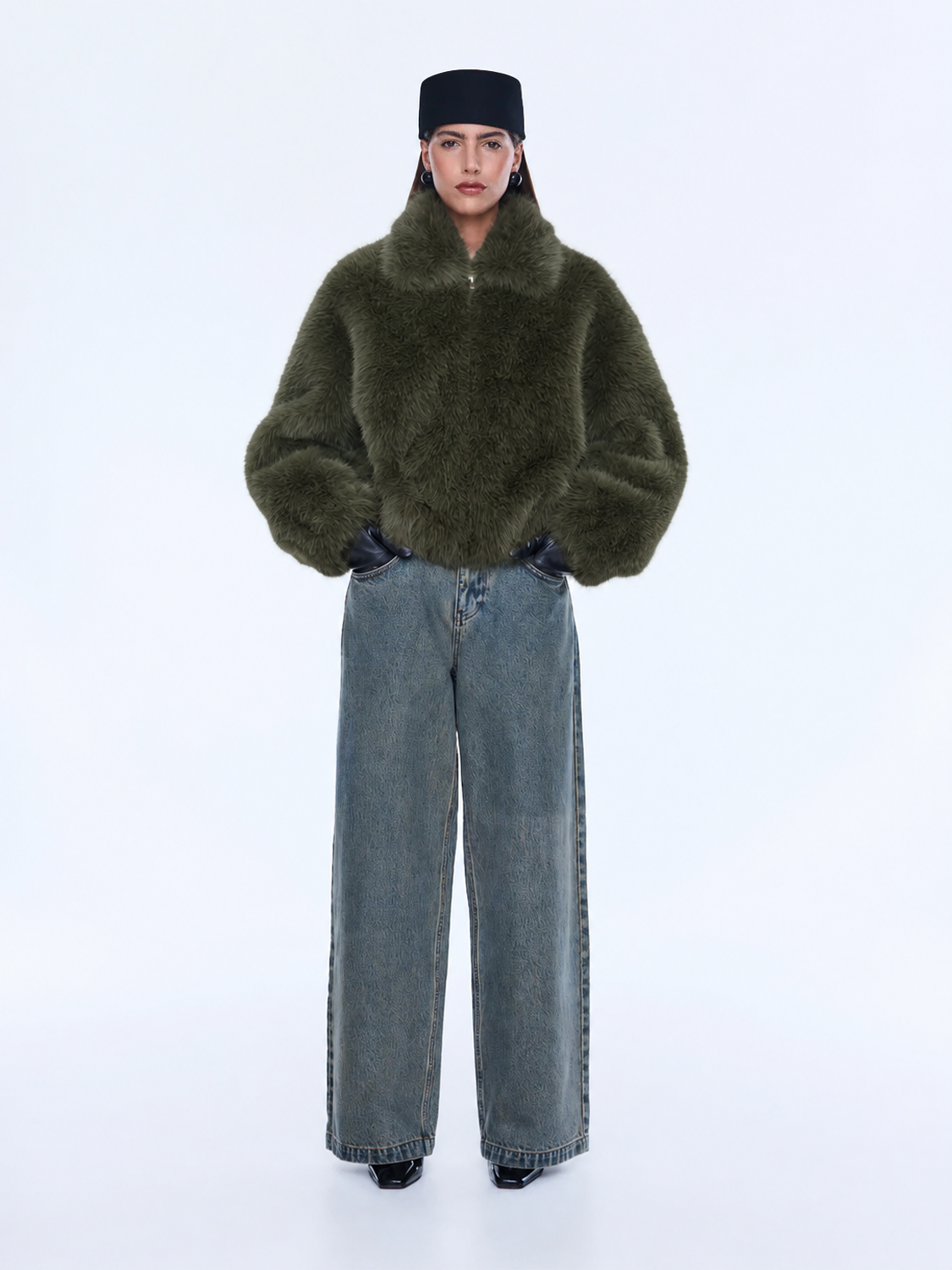 Ena Pelly Daphne Faux Fur Bomber - Image 1