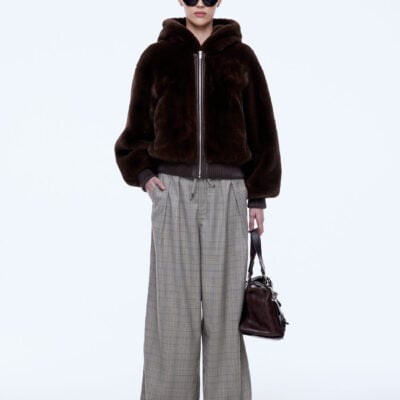 Ena Pelly Willa Faux Fur Zip Thru Hoodie - Image 1