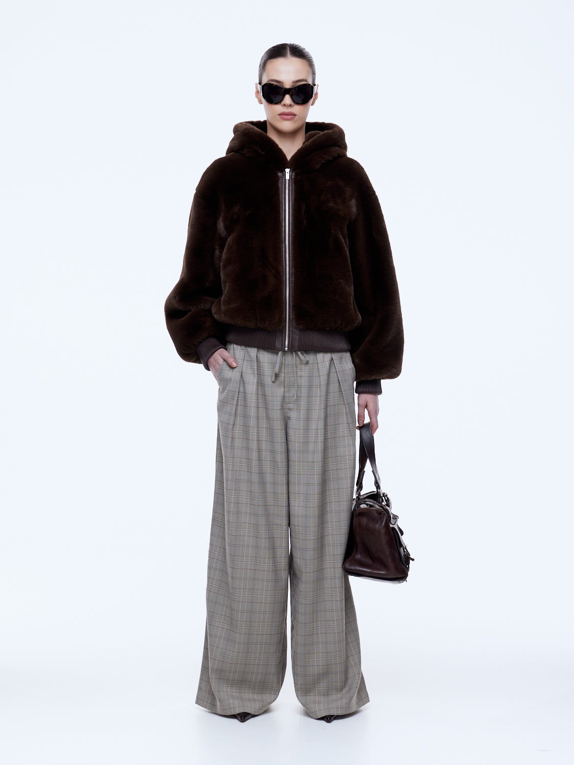 Ena Pelly Willa Faux Fur Zip Thru Hoodie - Image 1