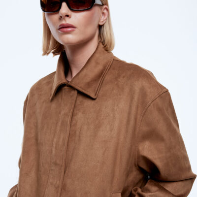 Ena Pelly Kelly Faux Suede Bomber - Image 2