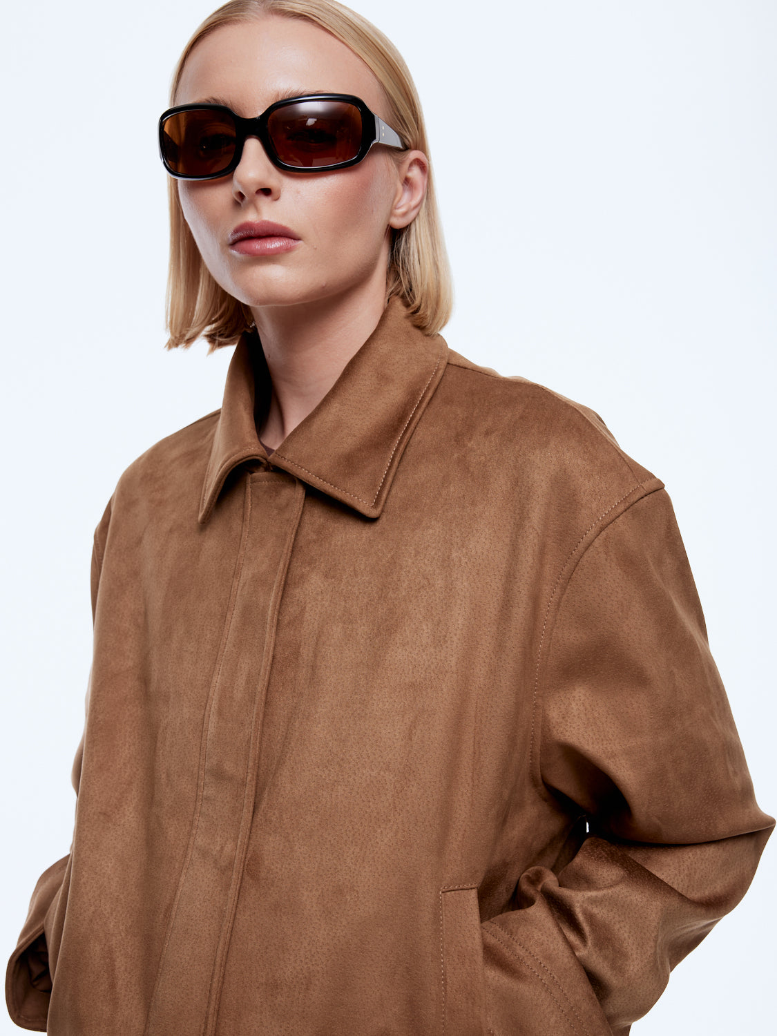 MNENP170826005234021_2 Ena Pelly Kelly Faux Suede Bomber - Image 2