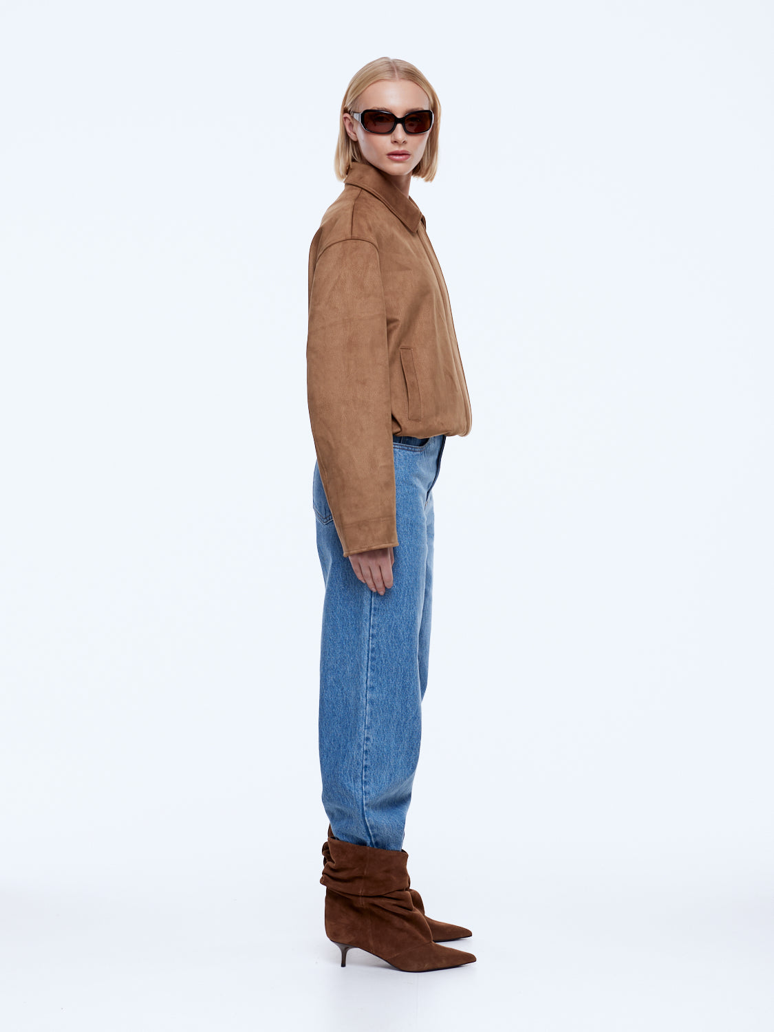 MNENP170826005234021_3 Ena Pelly Kelly Faux Suede Bomber - Image 3