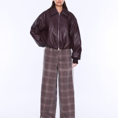 Ena Pelly Monroe Faux Leather Bomber Jacket - Image 1