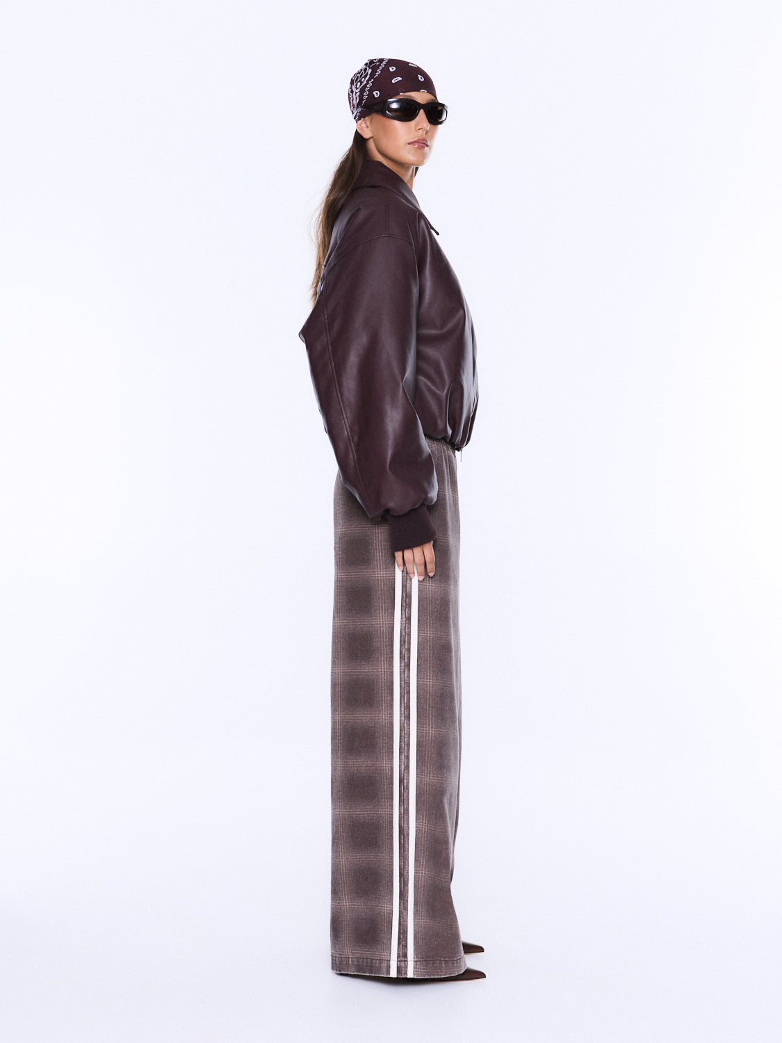 Ena Pelly Monroe Faux Leather Bomber Jacket - Image 3