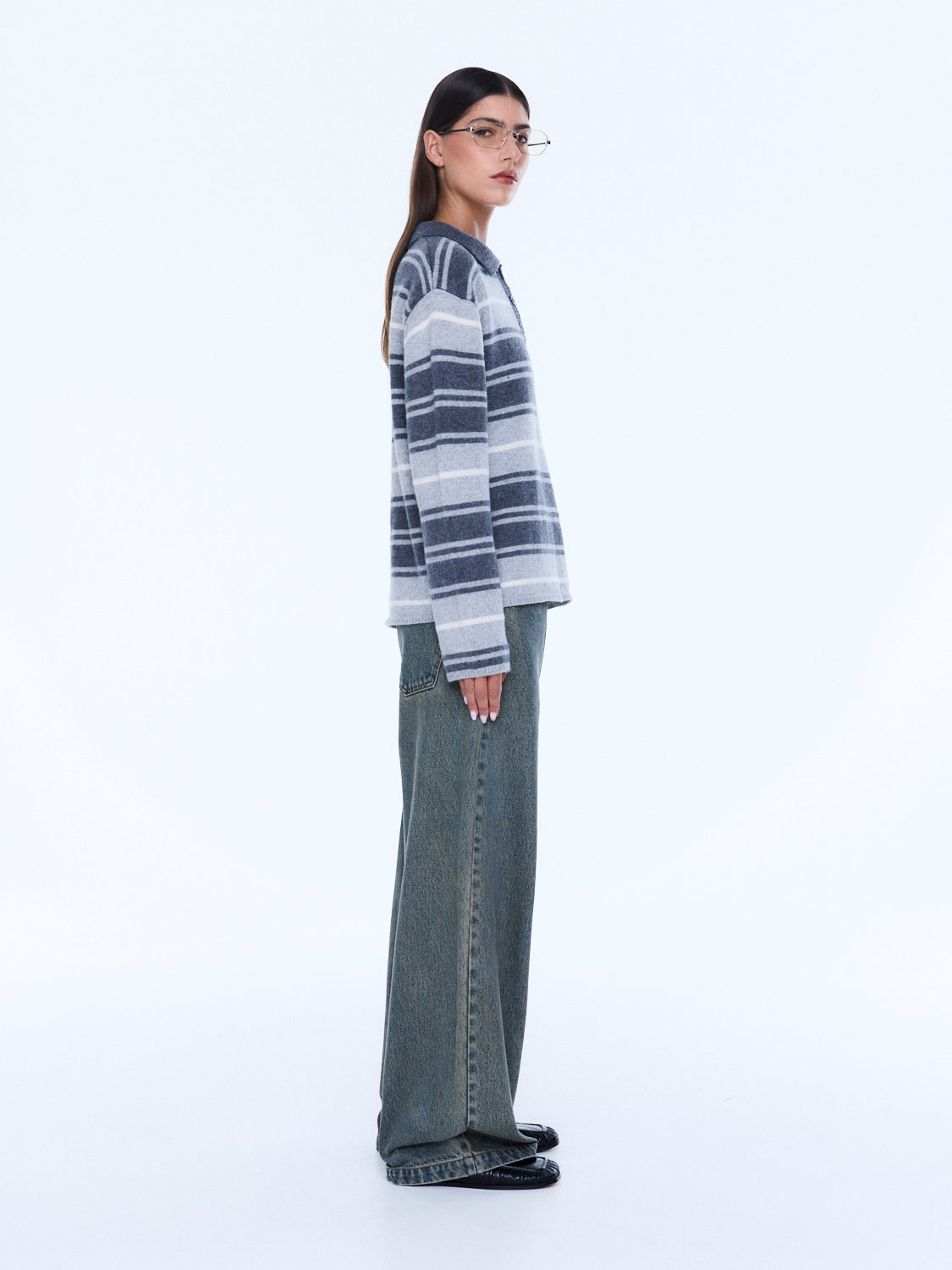 MNENP170826005234043_3 Ena Pelly Penny Stripe Knit Polo - Image 3