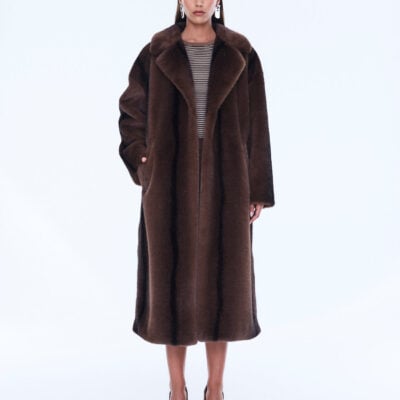 Ena Pelly Nova Longline Faux Fur Jacket - Image 1