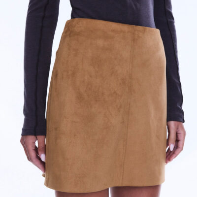 Ena Pelly Ena Faux Suede Skirt - Image 2