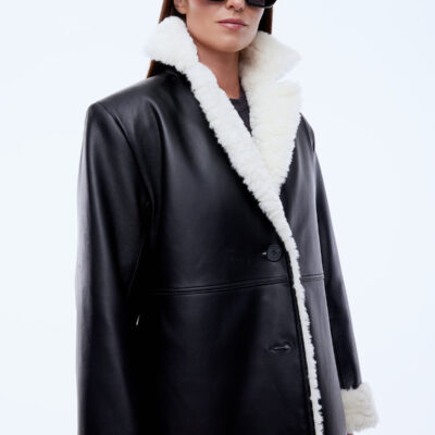 Ena Pelly Jamie Leather Coat - Image 2