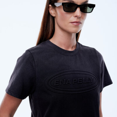 Ena Pelly Washed Debossed Relaxed Baby Tee - Image 2