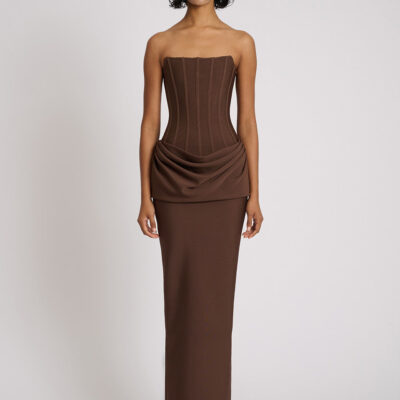 ELIYA THE LABEL Hilda Gown | Chocolate - Image 1