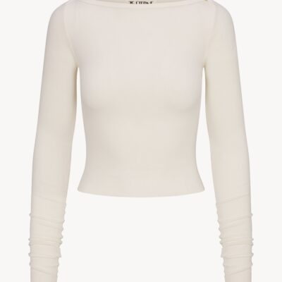 Eterne Long Sleeve Boatneck Top - Image 1