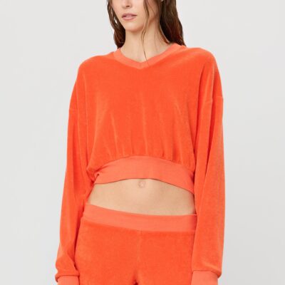 Eterne Cropped V-neck Sweatshirt - Image 2