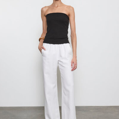 Enza Costa Silk Rib Tube Top | Black - Image 2