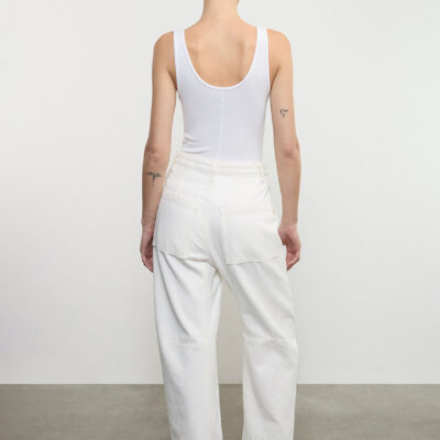 Enza Costa Silk Rib Tank | White - Image 2