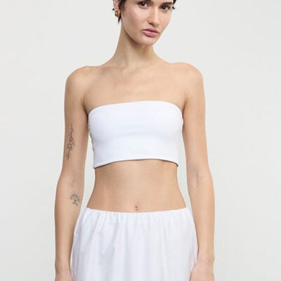 Enza Costa Essential Bandeau Top | White - Image 1