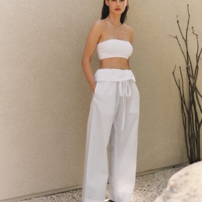 Enza Costa Essential Bandeau Top | White - Image 2