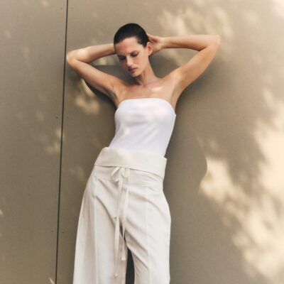 Enza Costa Twill Fisherman Pant | Off White - Image 2