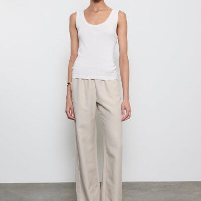 Enza Costa Twill Everywhere Pant | Fog - Image 1
