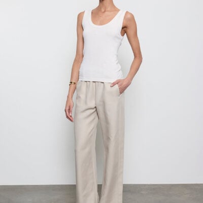 Enza Costa Twill Everywhere Pant | Fog - Image 2