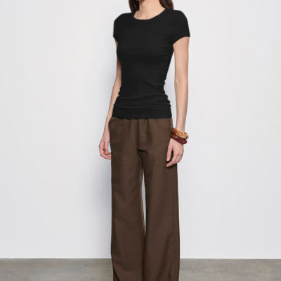 Enza Costa Twill Everywhere Pant | Chocolate - Image 2