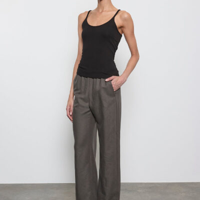 Enza Costa Twill Everywhere Pant | Black Olive - Image 2
