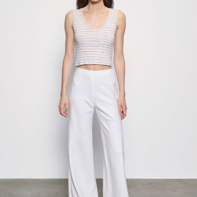 Enza Costa Twill Bias Pant | Off White - Image 1
