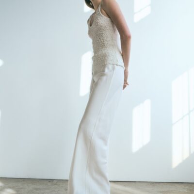 Enza Costa Twill Bias Pant | Off White - Image 2
