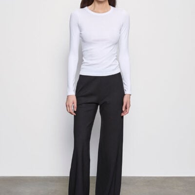 Enza Costa Twill Bias Pant | Black - Image 1