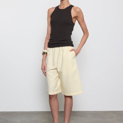 Enza Costa Twill Bermuda Short | Flan - Image 2