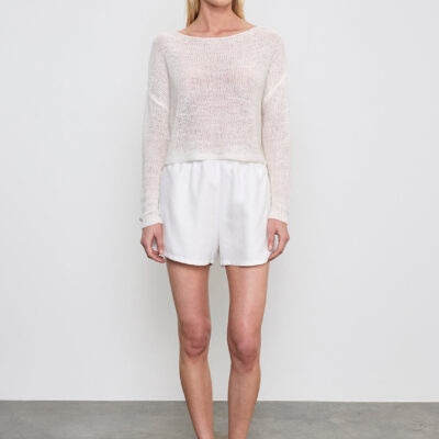Enza Costa Twill All Day Short | Off White - Image 1