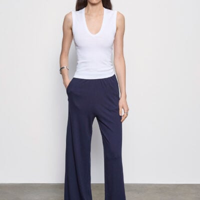 Enza Costa Supima Cotton Soft Everywhere Pant | Dark Navy - Image 1