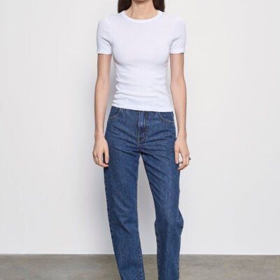 Enza Costa Supima Cotton New Classic S/S Tee | White - Image 2