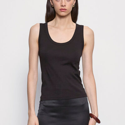Enza Costa Supima Baby Rib Tank | Black - Image 1