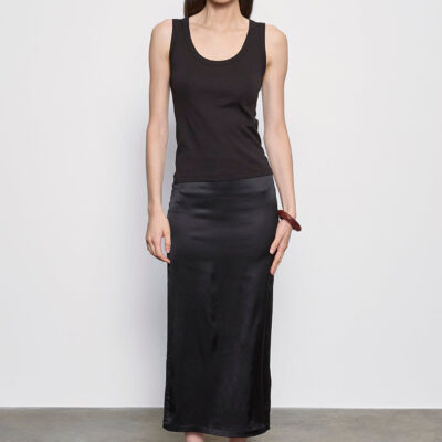 Enza Costa Supima Baby Rib Tank | Black - Image 2